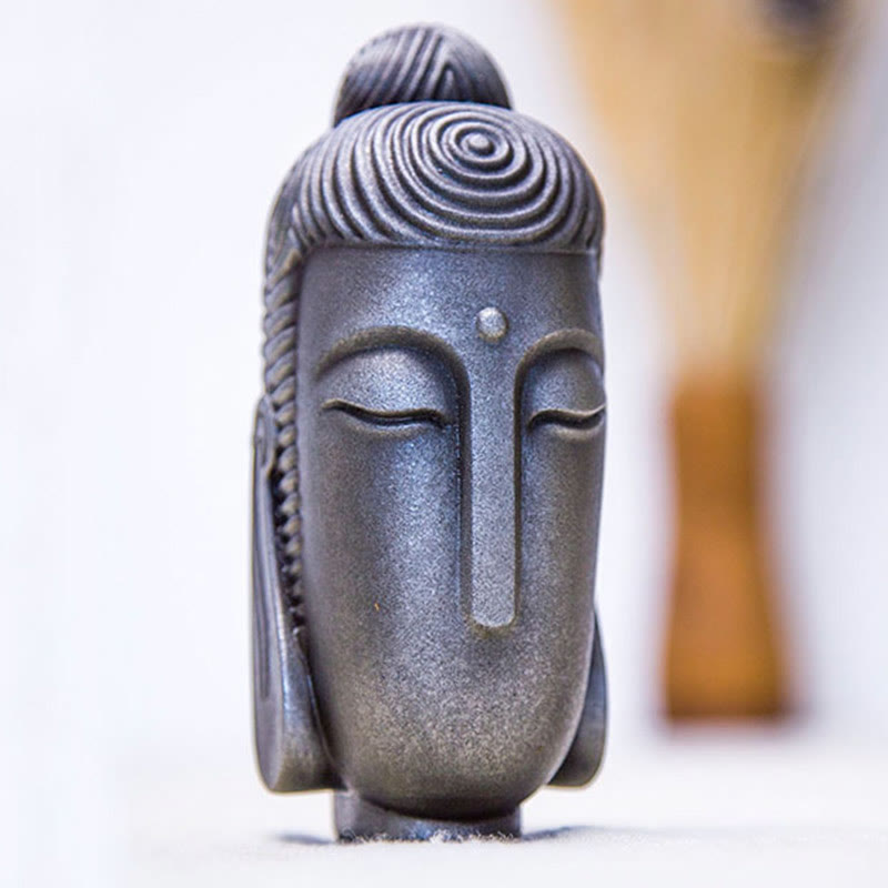 Nimara Ritual Closed Eyes Meditating Buddha Iron Powder Rust Cast Resin Statue Home Decoration