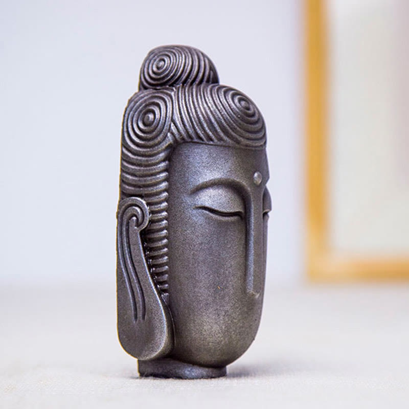 Nimara Ritual Closed Eyes Meditating Buddha Iron Powder Rust Cast Resin Statue Home Decoration