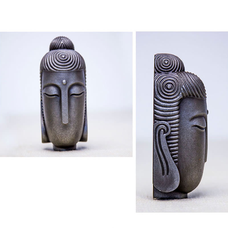 Nimara Ritual Closed Eyes Meditating Buddha Iron Powder Rust Cast Resin Statue Home Decoration