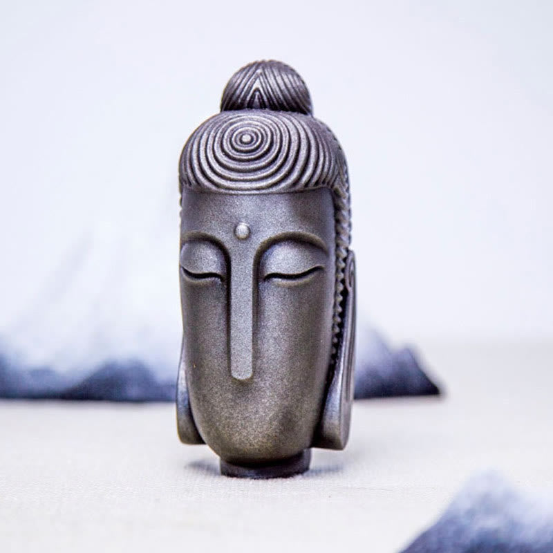 Nimara Ritual Closed Eyes Meditating Buddha Iron Powder Rust Cast Resin Statue Home Decoration