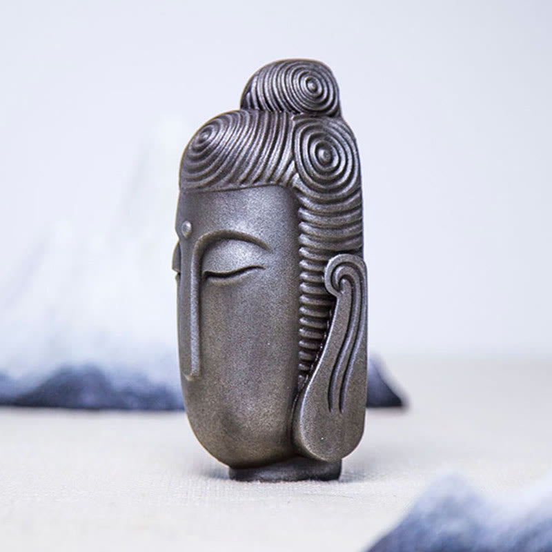 Nimara Ritual Closed Eyes Meditating Buddha Iron Powder Rust Cast Resin Statue Home Decoration