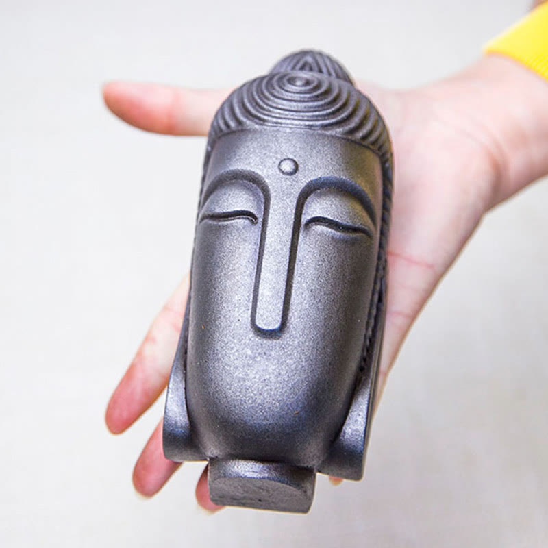 Nimara Ritual Closed Eyes Meditating Buddha Iron Powder Rust Cast Resin Statue Home Decoration