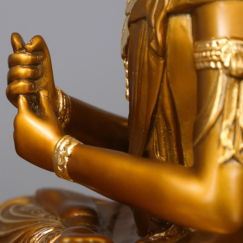 Nimara Ritual Tathagata Buddha Figurine Serenity Copper Statue Home Offering Decoration