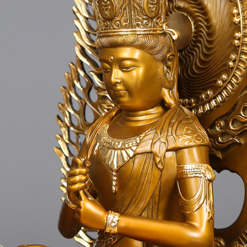 Nimara Ritual Tathagata Buddha Figurine Serenity Copper Statue Home Offering Decoration