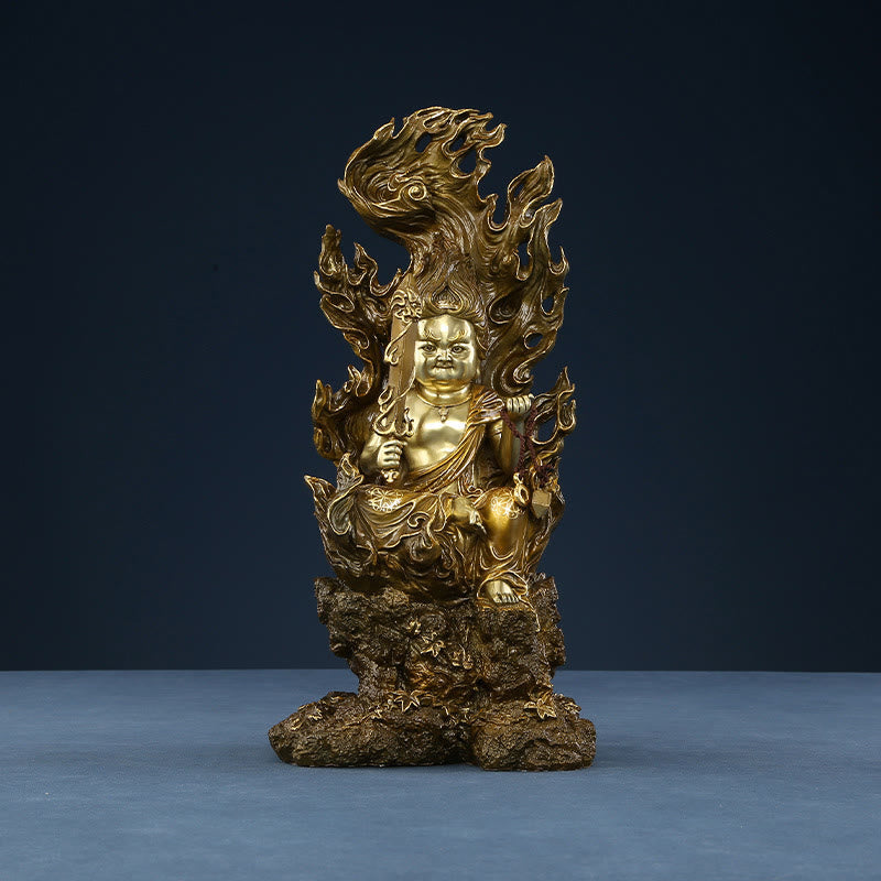 Nimara Ritual Acalanatha Buddha Figurine Serenity Copper Statue Home Offering Decoration