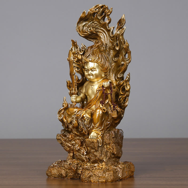 Nimara Ritual Acalanatha Buddha Figurine Serenity Copper Statue Home Offering Decoration