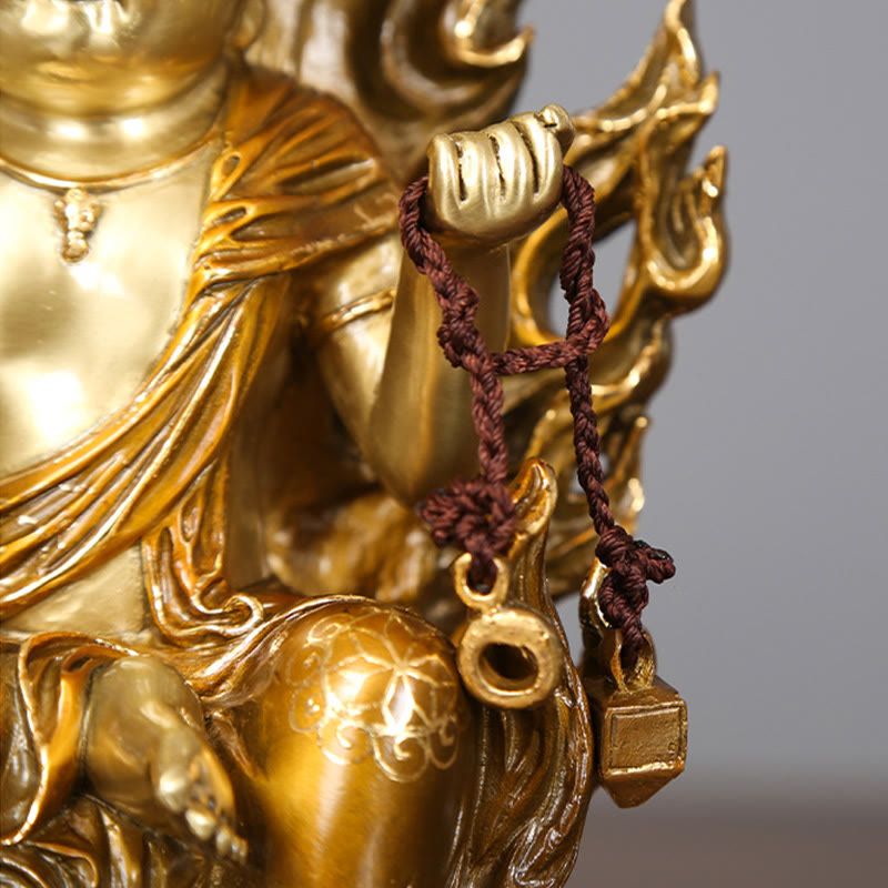 Nimara Ritual Acalanatha Buddha Figurine Serenity Copper Statue Home Offering Decoration