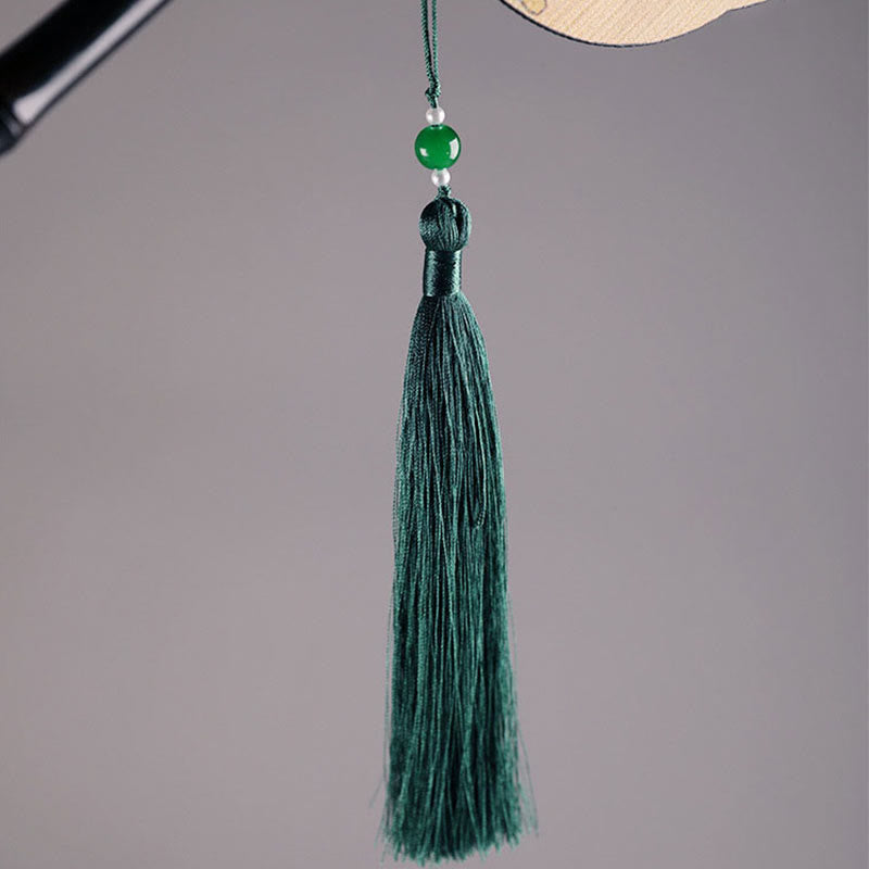 Nimara Ritual Handmade Bamboo Thousand Miles of Rivers and Mountains Long Handle Portable Curlable Fan