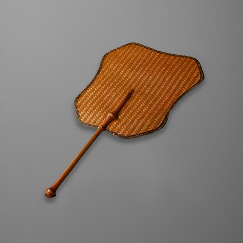 Nimara Ritual Chinese Style Handmade Bamboo Long Handle Fan