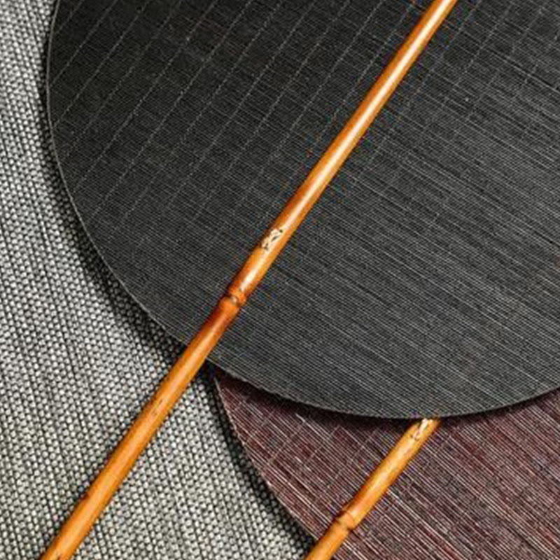Nimara Ritual Chinese Style Handmade Bamboo Woven Round Oval Banana Shape Long Handle Fan
