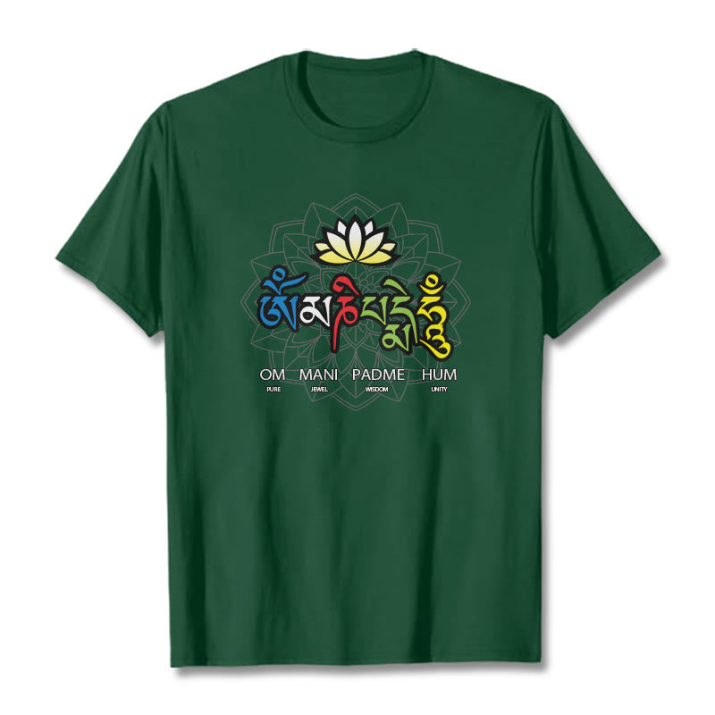 Nimara Ritual Om Mani Padme Hum Lotus Tee T-shirt