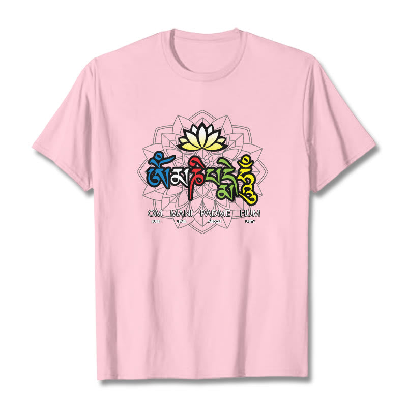 Nimara Ritual Om Mani Padme Hum Lotus Tee T-shirt