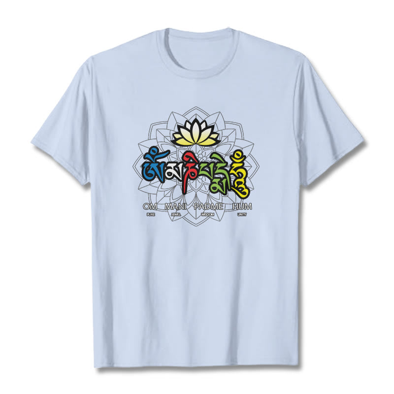 Nimara Ritual Om Mani Padme Hum Lotus Tee T-shirt