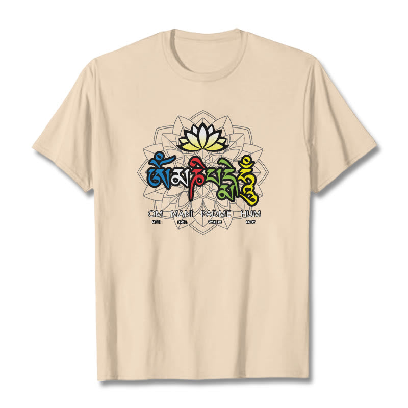 Nimara Ritual Om Mani Padme Hum Lotus Tee T-shirt