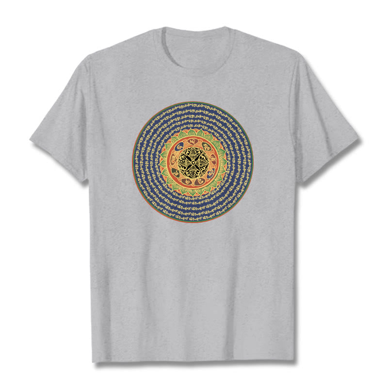 Nimara Ritual 108 Om Mani Padme Hum Mantra Sanskrit Tee T-shirt