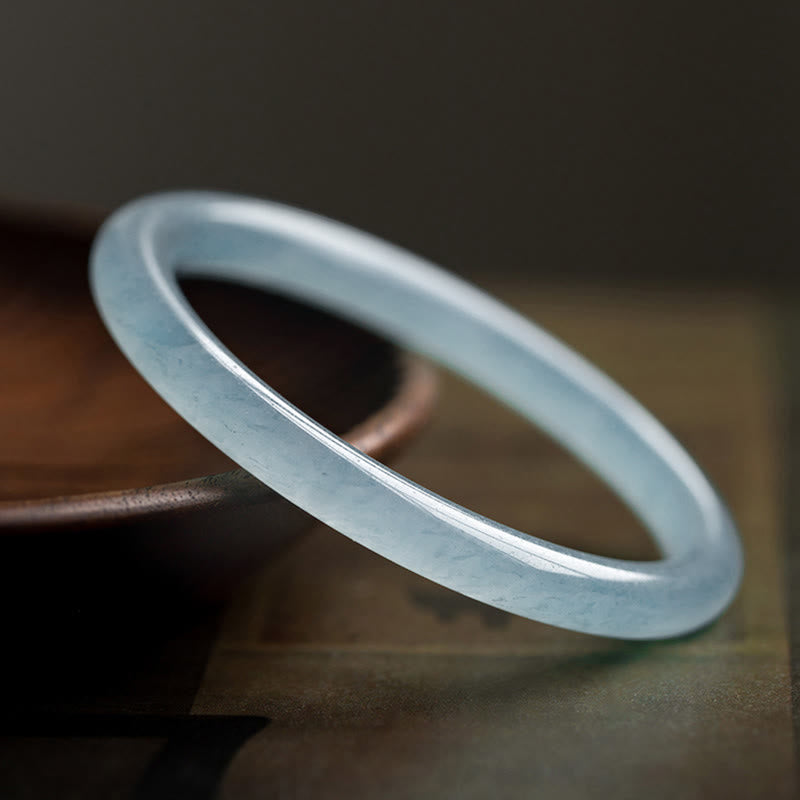 Nimara Ritual Natural Aquamarine Serenity Bangle Bracelet