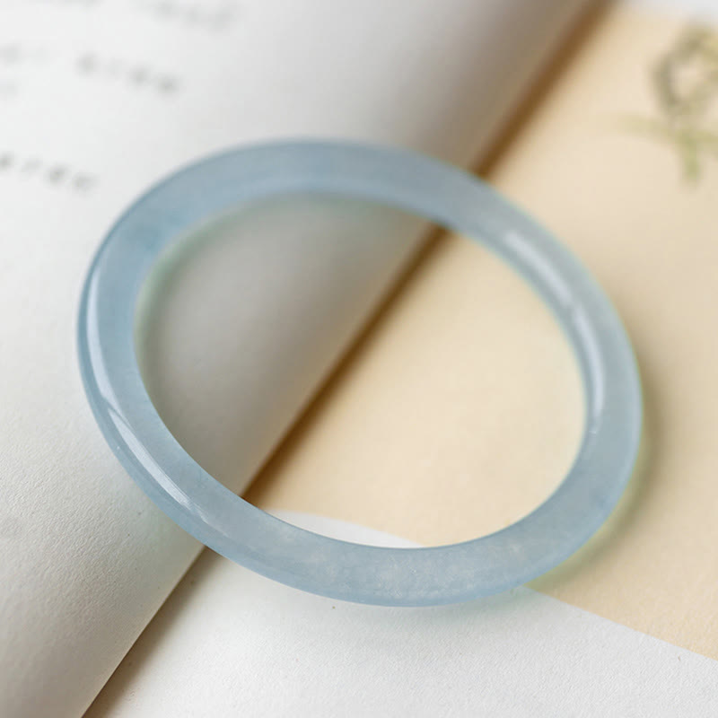 Nimara Ritual Natural Aquamarine Serenity Bangle Bracelet