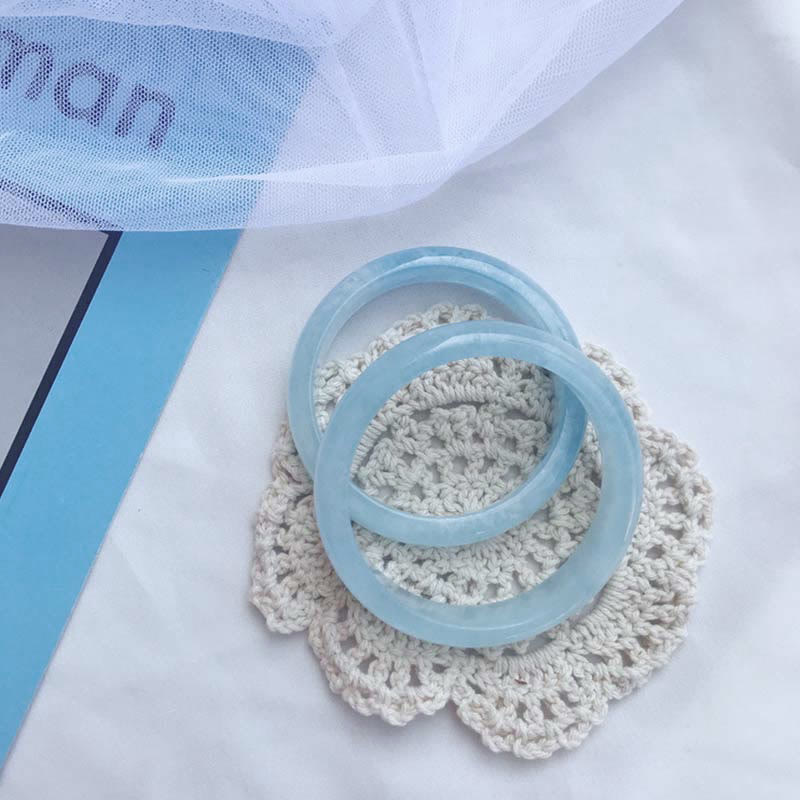 Nimara Ritual Natural Aquamarine Blessing Bangle Bracelet