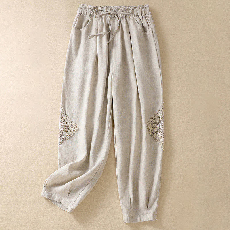 Nimara Ritual Summer Women's Drawstring Harem Pants With Pockets