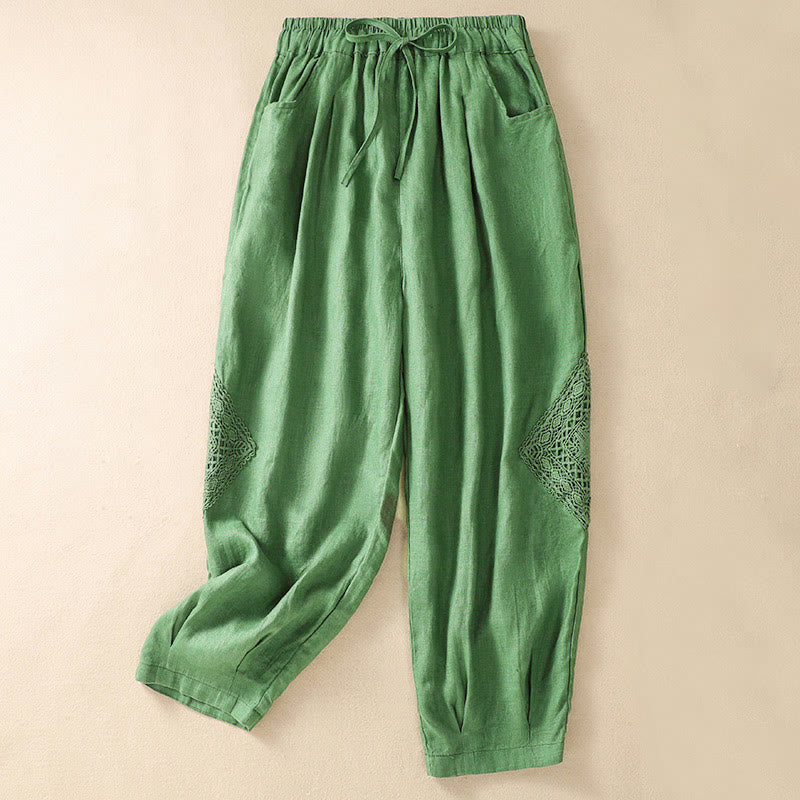 Nimara Ritual Summer Women's Drawstring Harem Pants With Pockets