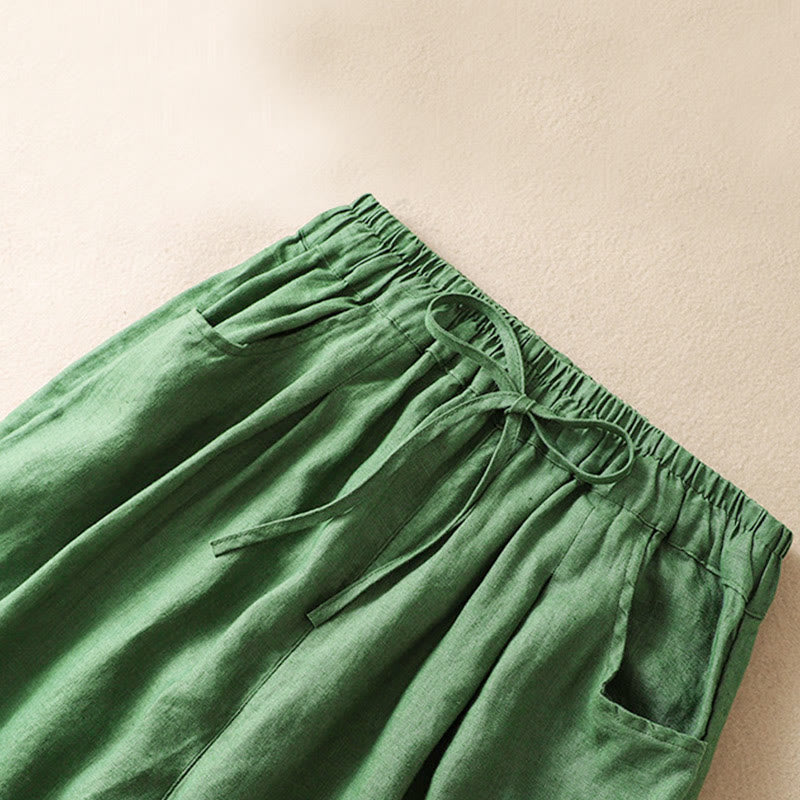 Nimara Ritual Summer Women's Drawstring Harem Pants With Pockets