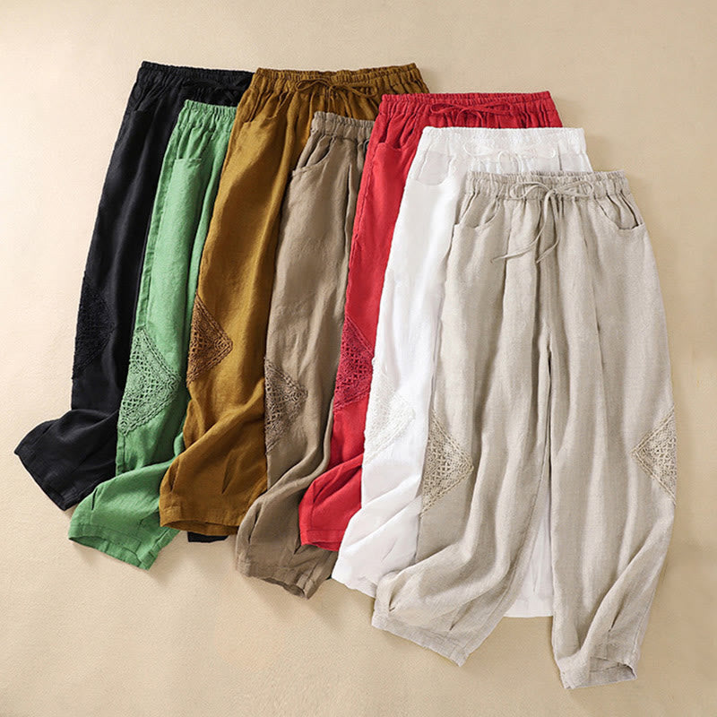 Nimara Ritual Summer Women's Drawstring Harem Pants With Pockets