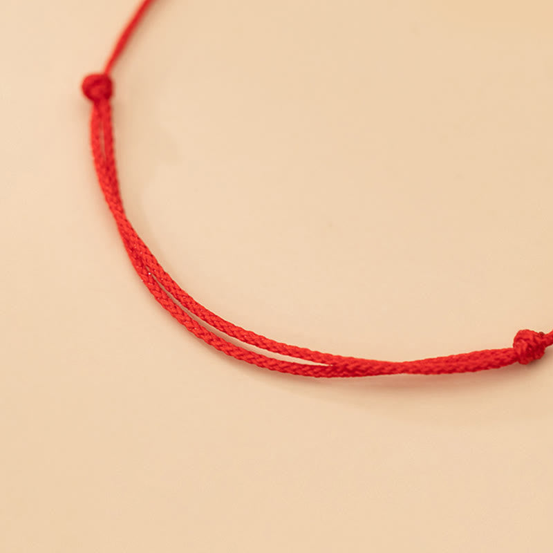Nimara Ritual Handmade 925 Sterling Silver Small Pieces Protection Braided Ultra-Thin Rope Bracelet