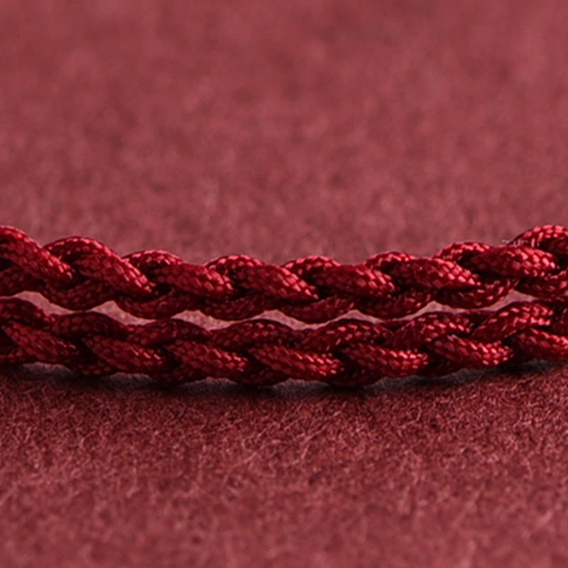 Nimara Ritual 999 Gold Small Bucket Shape Design Handmade Luck Braided Rope Bracelet Anklet