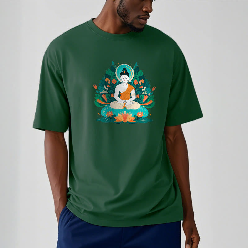 Nimara Ritual Flower Grass Lotus Bodhisattva Tee T-shirt