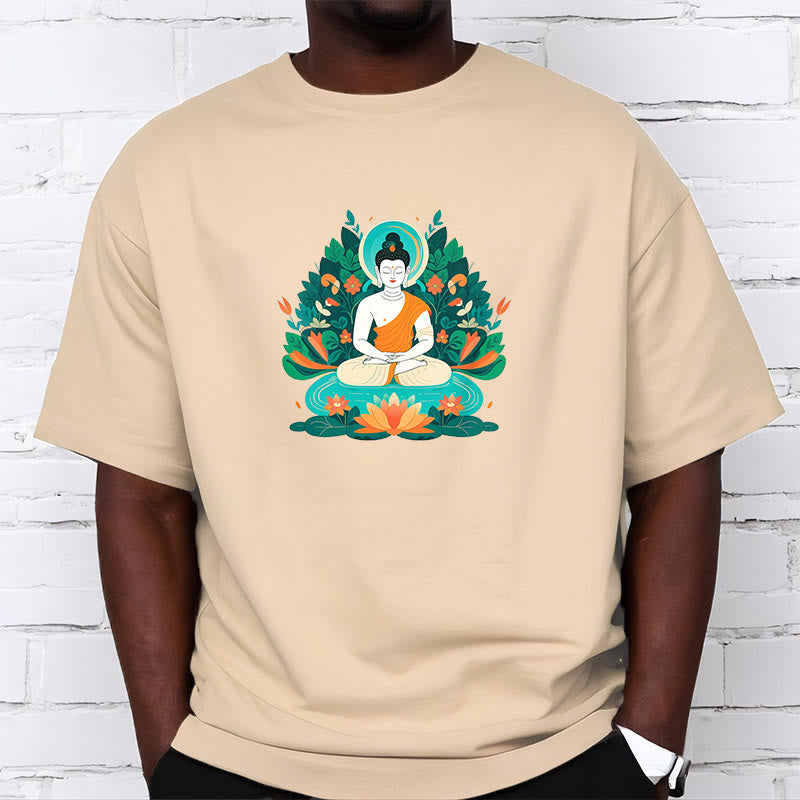 Nimara Ritual Flower Grass Lotus Bodhisattva Tee T-shirt