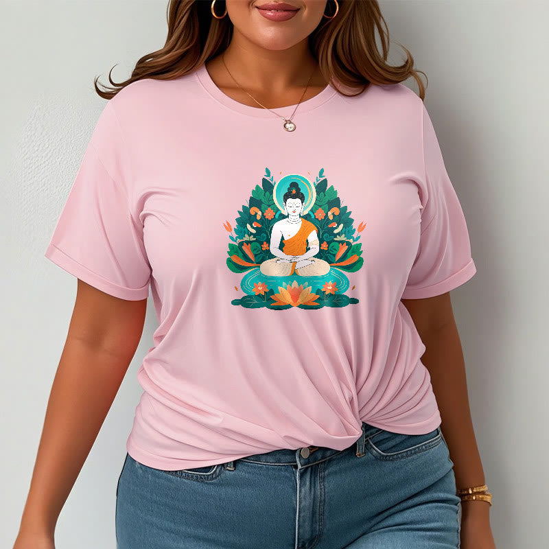 Nimara Ritual Flower Grass Lotus Bodhisattva Tee T-shirt