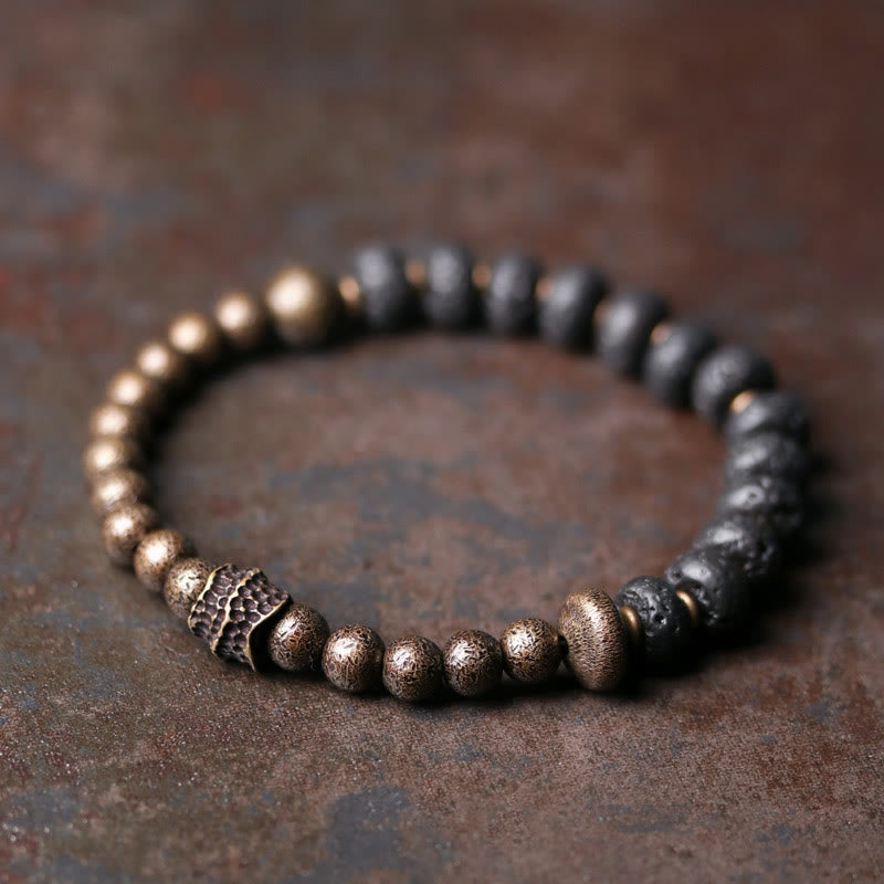 Nimara Ritual Lava Rock Beads Adsorb Negative Energy Copper Bracelet