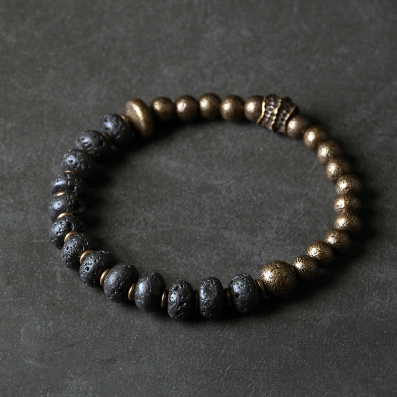 Nimara Ritual Lava Rock Beads Adsorb Negative Energy Copper Bracelet