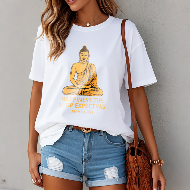 Nimara Ritual Stop Expecting From others Buddha Tee T-shirt