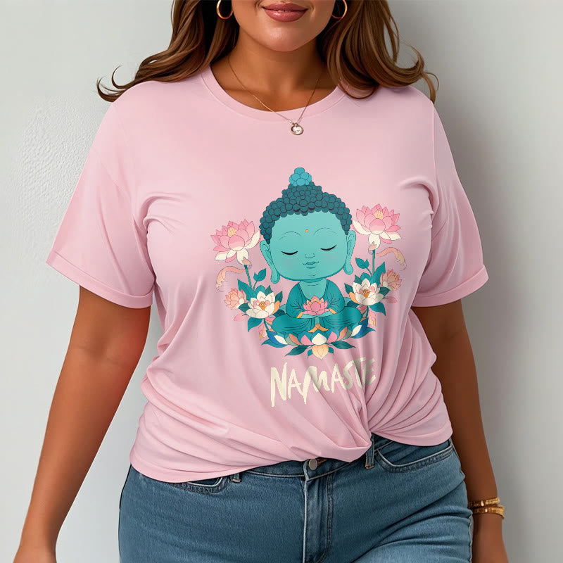 Nimara Ritual NAMASTE Buddha Lotus Meditation Tee T-shirt
