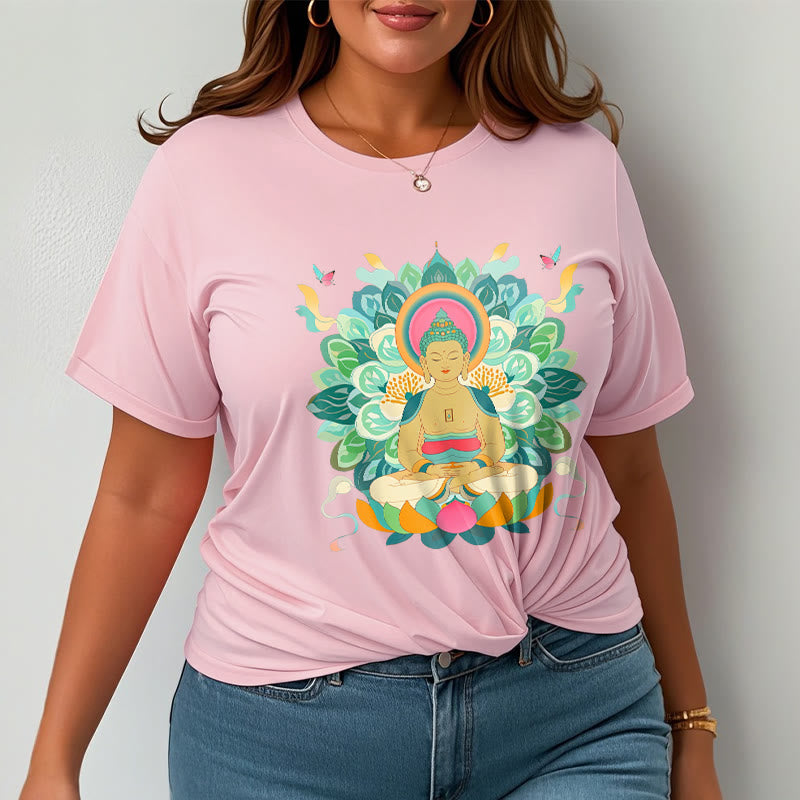 Nimara Ritual Butterfly Lotus Buddha-Inspired Tee T-shirt