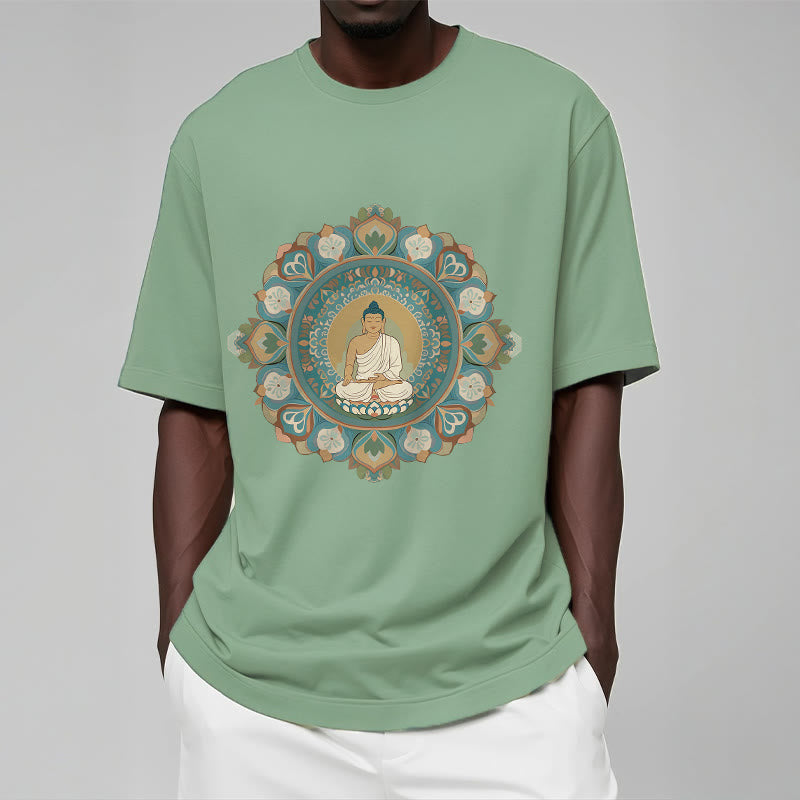 Nimara Ritual Mandala Flower Buddha Tee T-shirt