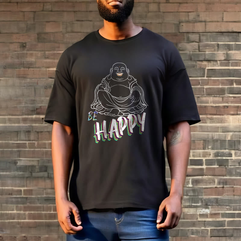 Nimara Ritual BE HAPPY Laughing Buddha Tee T-shirt