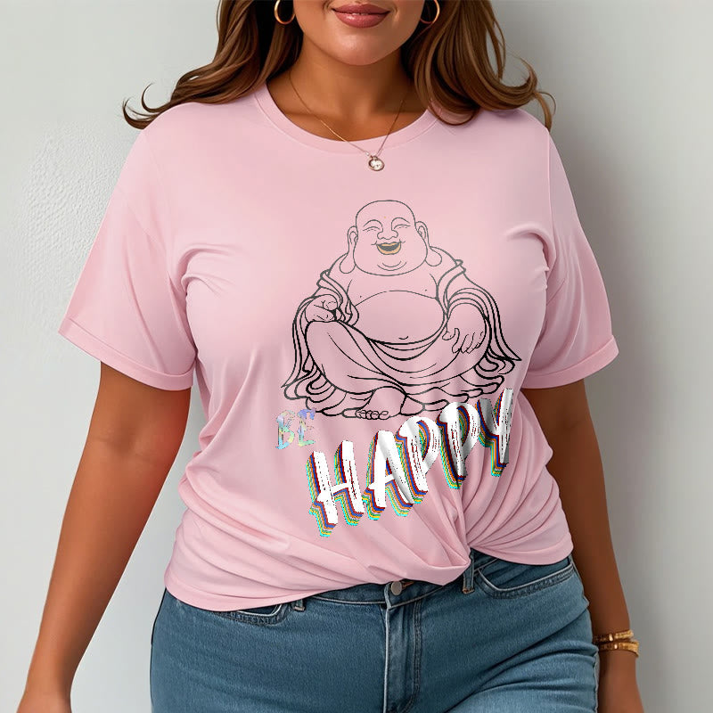 Nimara Ritual BE HAPPY Laughing Buddha Tee T-shirt