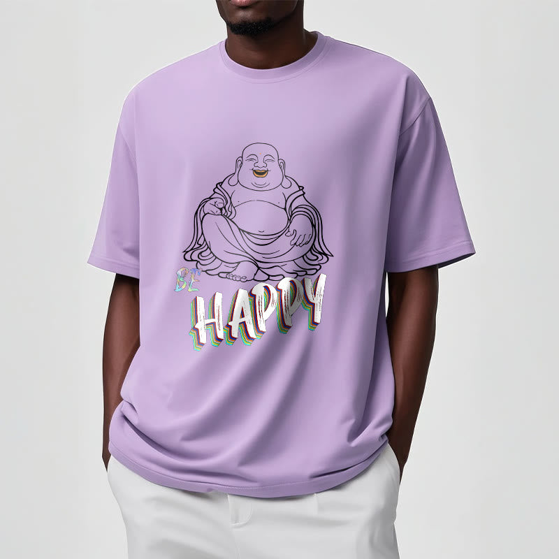 Nimara Ritual BE HAPPY Laughing Buddha Tee T-shirt