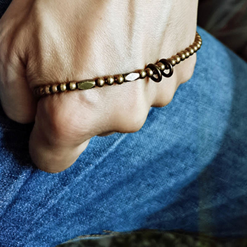 Nimara Ritual "Wishing You Balance and Strength" Brass Bracelet Includes Gift Message Card