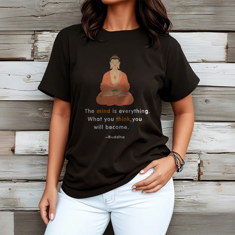 Nimara Ritual The Mind Is Everything Meditation Buddha Tee T-shirt