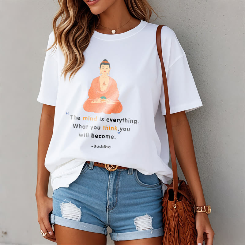 Nimara Ritual The Mind Is Everything Meditation Buddha Tee T-shirt