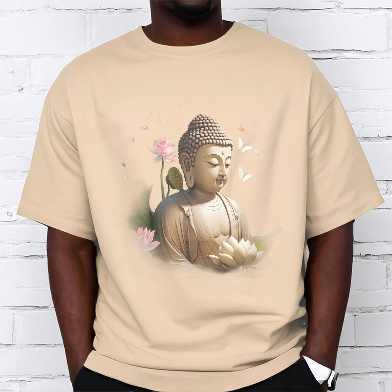 Nimara Ritual Lotus Butterfly Meditation Buddha Tee T-shirt