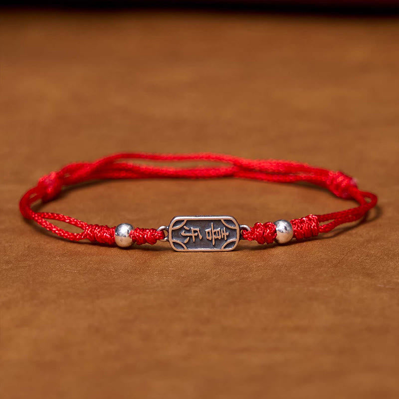 Nimara Ritual Handmade 925 Sterling Silver Peace And Joy Safe Well Protection Braided Bracelet