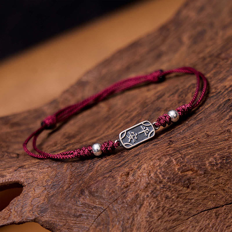 Nimara Ritual Handmade 925 Sterling Silver Peace And Joy Safe Well Protection Braided Bracelet