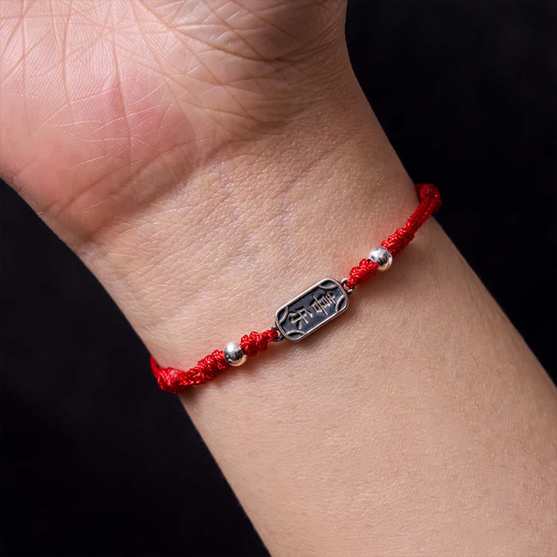 Nimara Ritual Handmade 925 Sterling Silver Peace And Joy Safe Well Protection Braided Bracelet