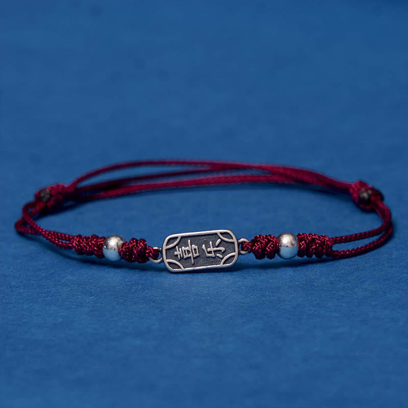 Nimara Ritual Handmade 925 Sterling Silver Peace And Joy Safe Well Protection Braided Bracelet