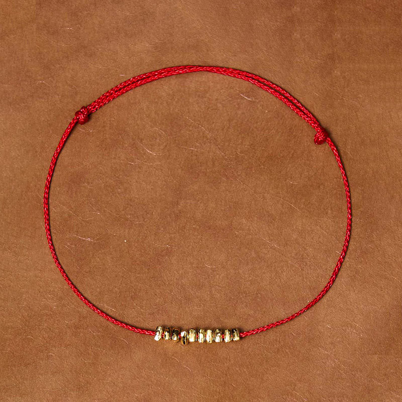 Nimara Ritual Handmade 925 Sterling Silver Small Pieces Protection Braided Ultra-Thin Rope Bracelet