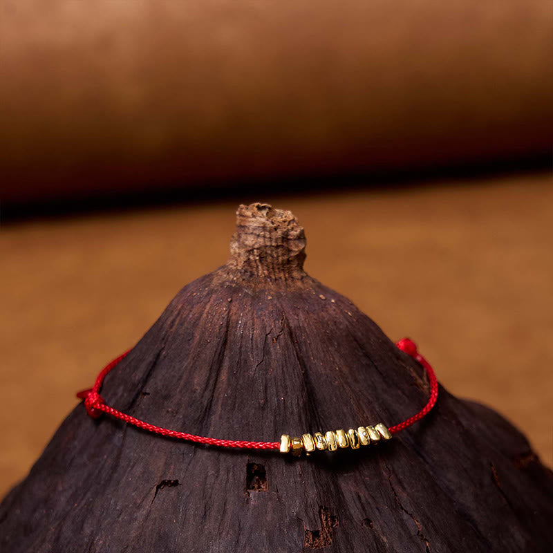 Nimara Ritual Handmade 925 Sterling Silver Small Pieces Protection Braided Ultra-Thin Rope Bracelet